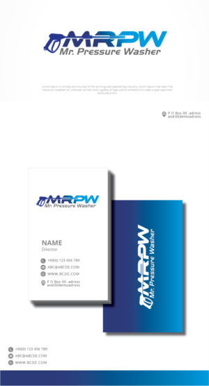 Logo-Design von graphicevolution für Mr. Pressure Washer Inc. | Design: #22456239