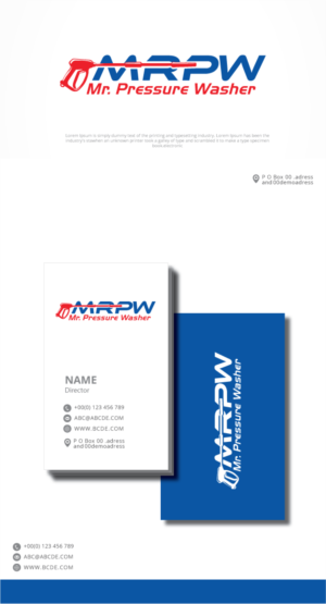 Logo-Design von graphicevolution für Mr. Pressure Washer Inc. | Design: #22458708