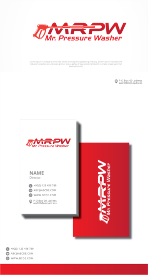 Logo-Design von graphicevolution für Mr. Pressure Washer Inc. | Design: #22471344