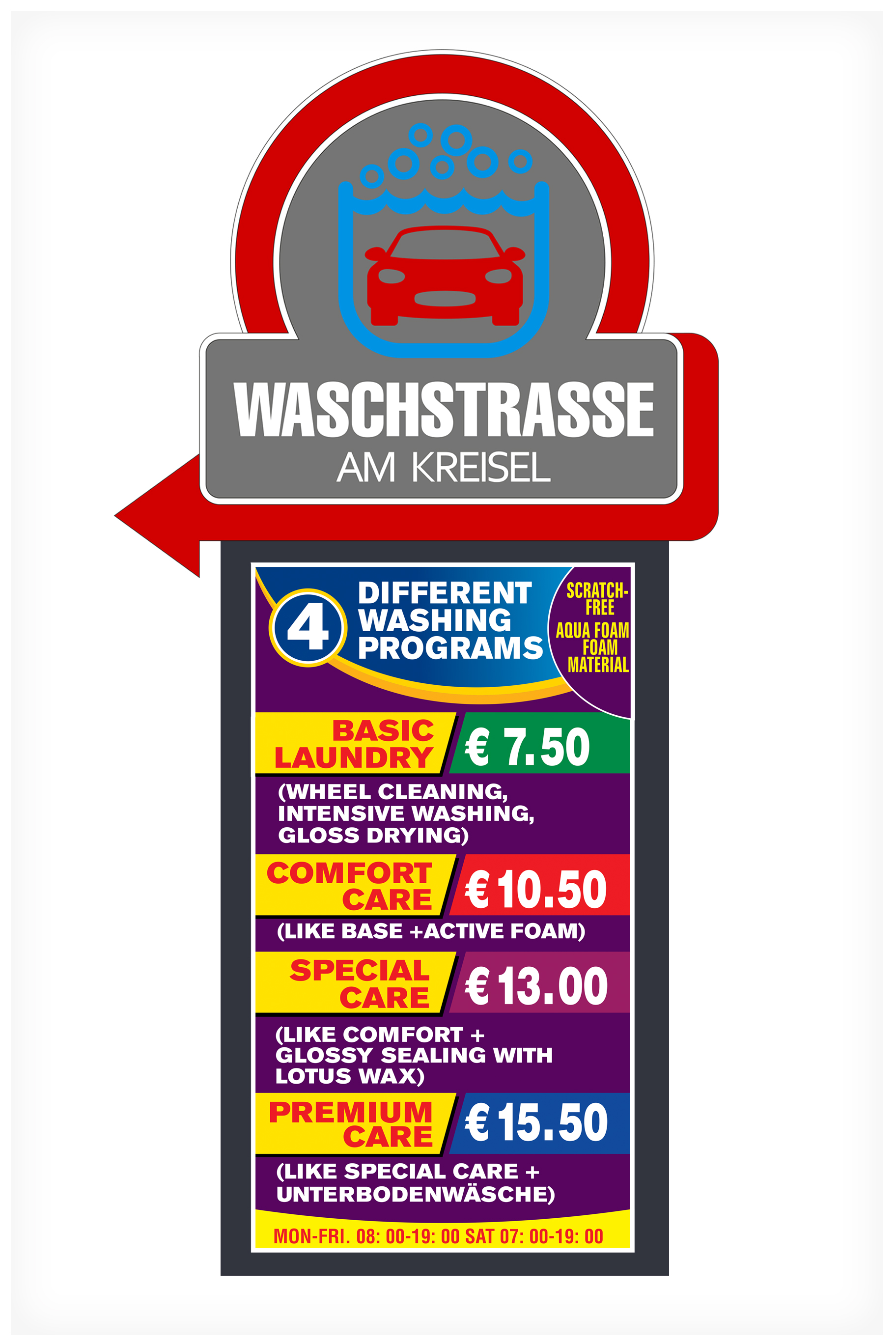 Werbetafel-Design von sanalkumar für Waschfabrik Autopflege GmbH | Design #22467969