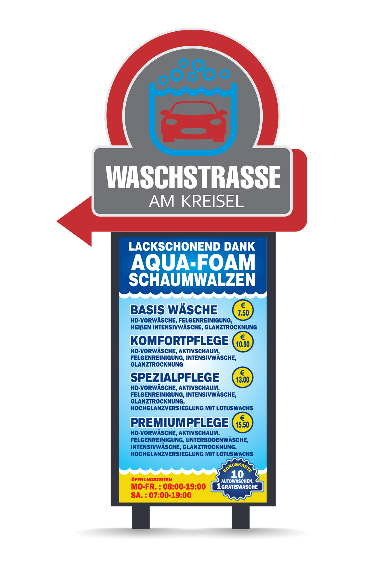 Werbetafel-Design von sanalkumar für Waschfabrik Autopflege GmbH | Design #22663876