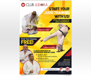 Club Judoka promotional leaflet to attract new members | Flyer Design by Luniere Designs