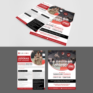 Club Judoka promotional leaflet to attract new members | Flyer Design by TuktukiShree