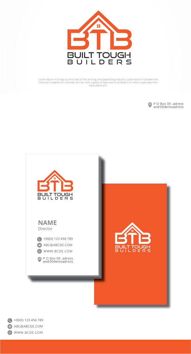 Design de Logo par graphicevolution pour Built Tough Builders | Design #22456361