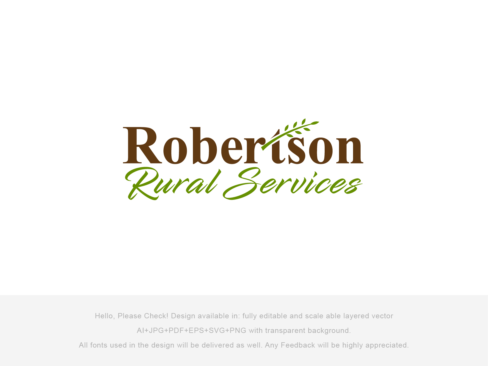 Logo Design by Nawaz Pir for Robertson Rural Services | Design #22496671