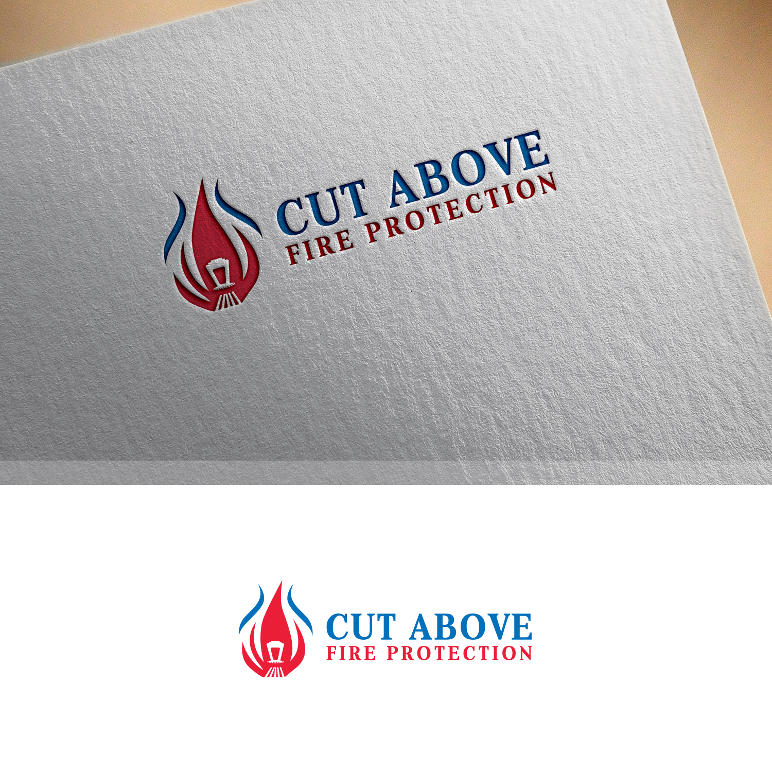 Logo Design by Maxo-Biz for Cut Above Fire Protection  | Design #22468263