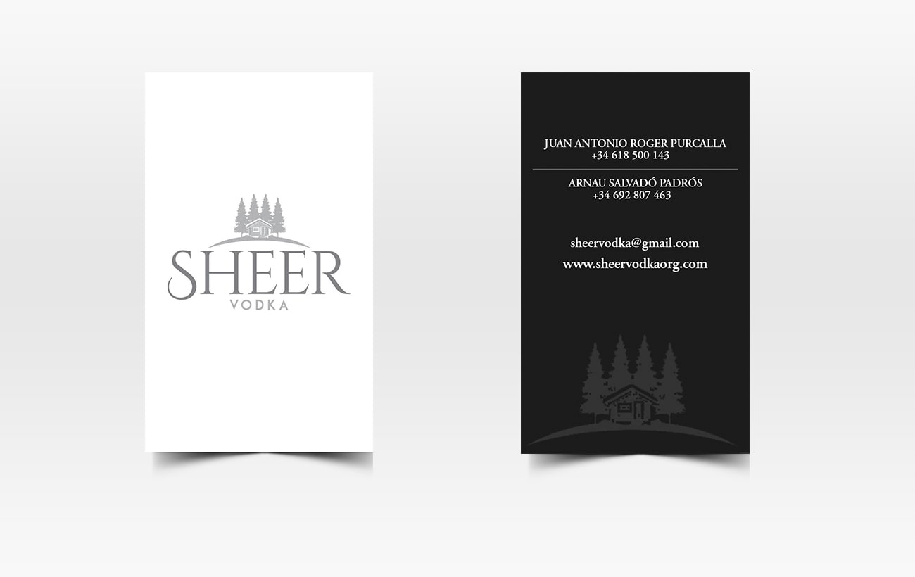 Business Card Design by Pointless Pixels India for Sheer Vodka | Design #22466591