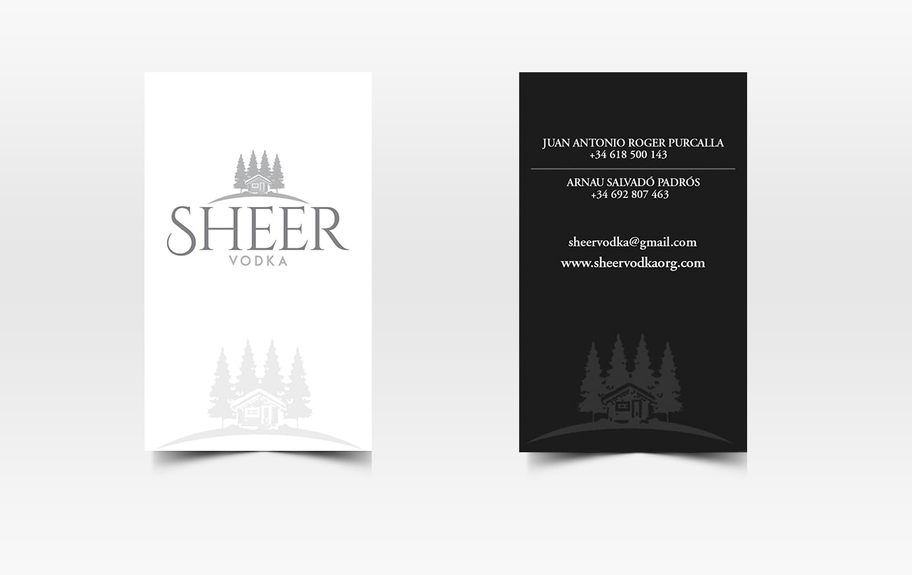Business Card Design by Pointless Pixels India for Sheer Vodka | Design #22466627