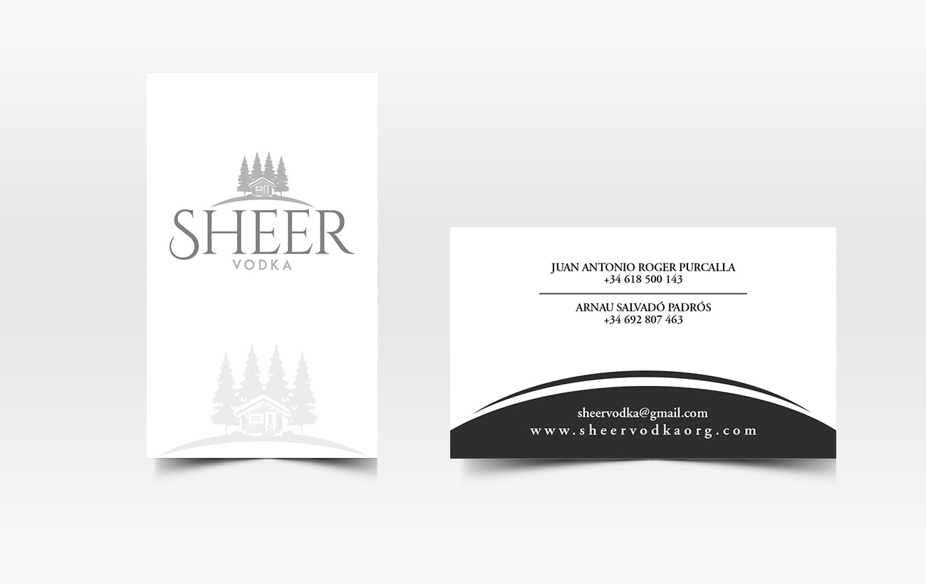 Business Card Design by Pointless Pixels India for Sheer Vodka | Design #22466876