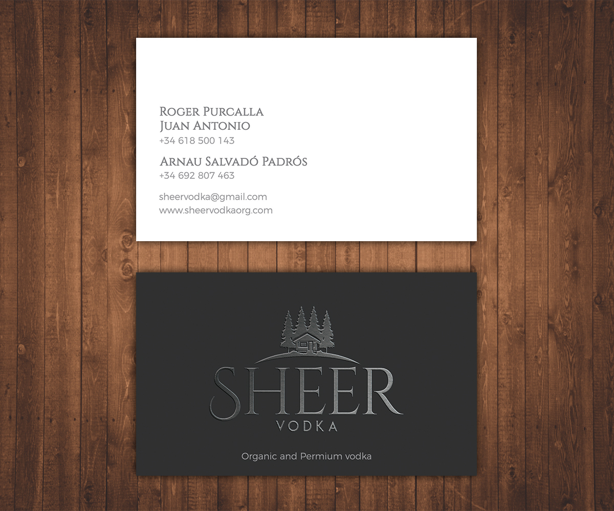 Business Card Design by Stylez Designz for Sheer Vodka | Design #22471207