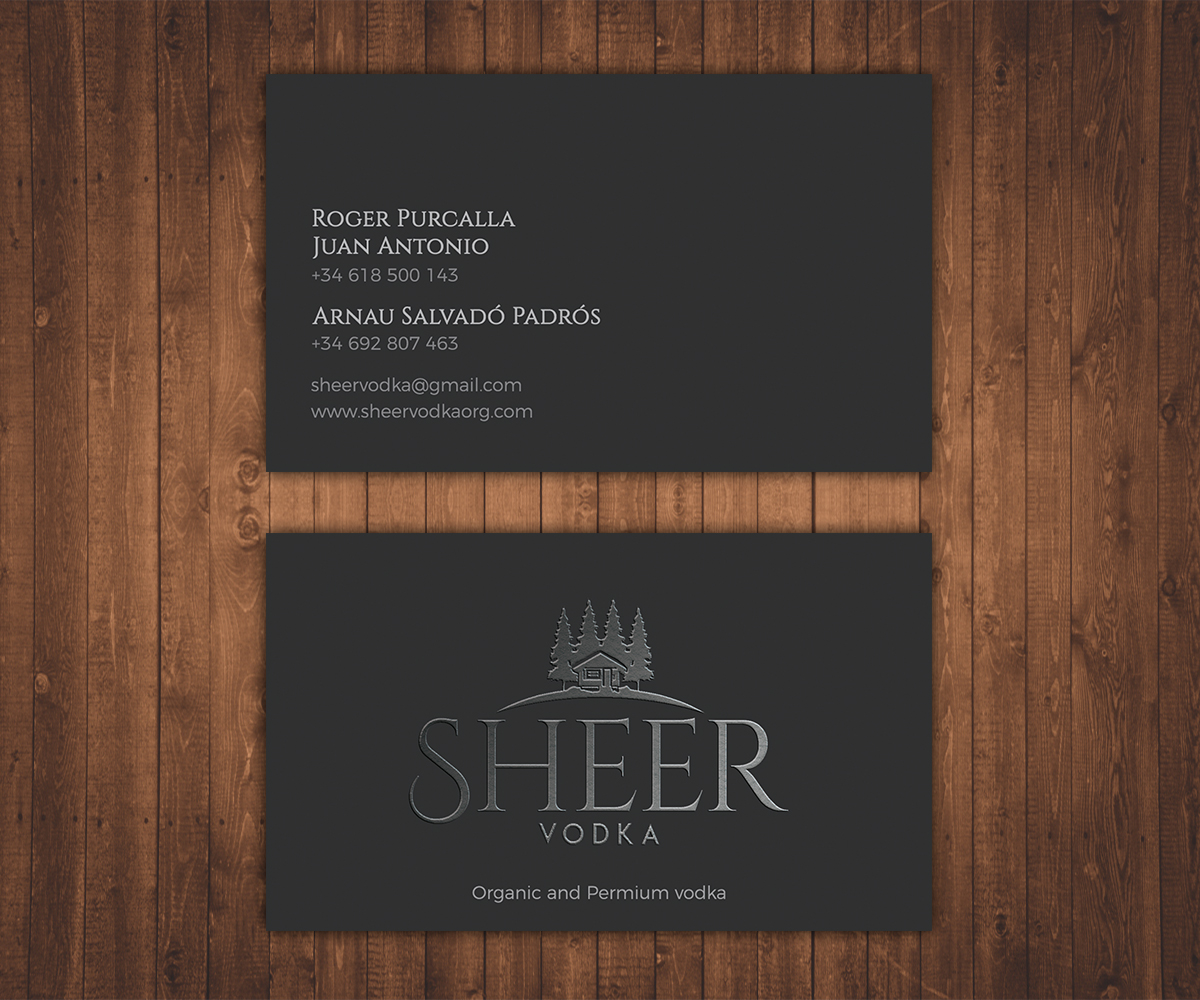 Business Card Design by Stylez Designz for Sheer Vodka | Design #22471208
