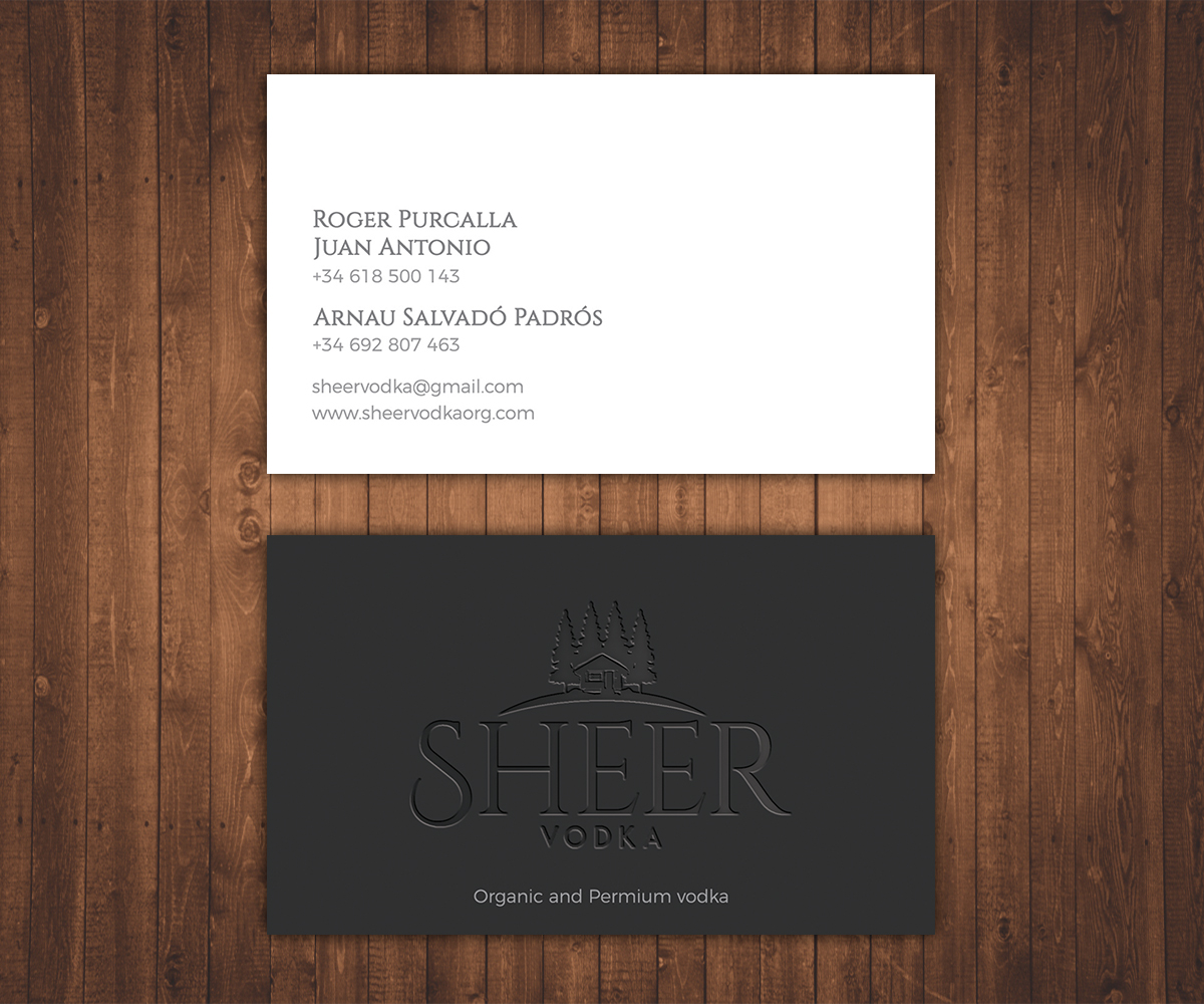 Business Card Design by Stylez Designz for Sheer Vodka | Design #22471367