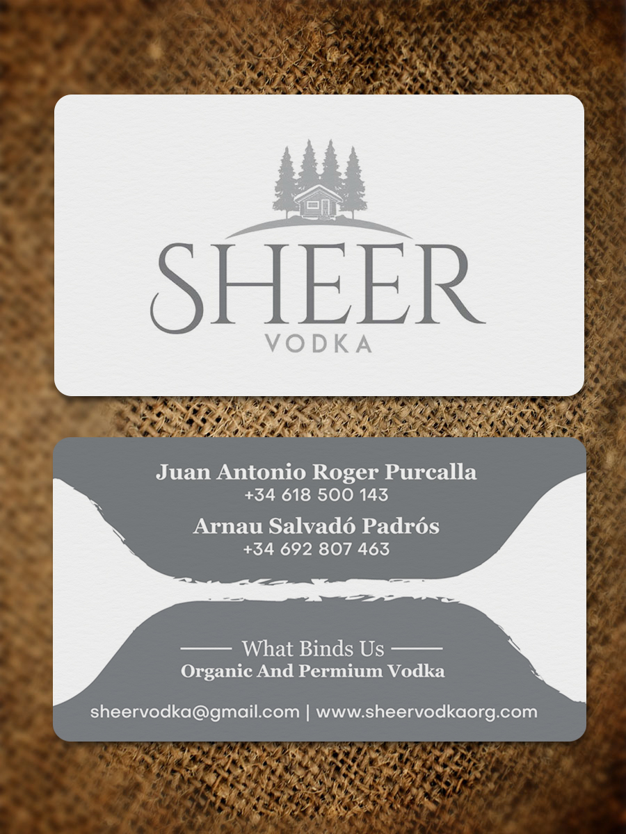 Business Card Design by JK18 for Sheer Vodka | Design #22469192