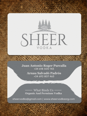 Business Card Design by JK18 for Sheer Vodka | Design: #22469192