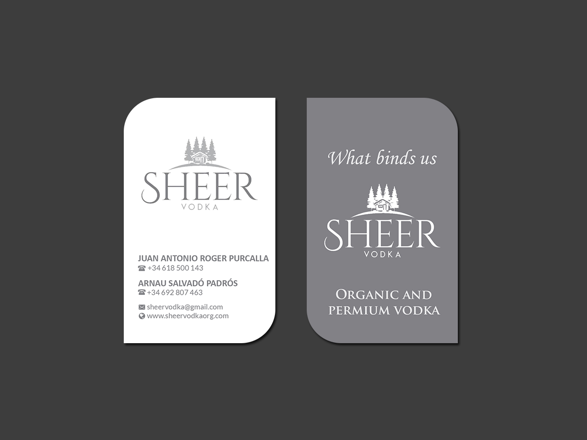 Business Card Design by Creations Box 2015 for Sheer Vodka | Design #22468079