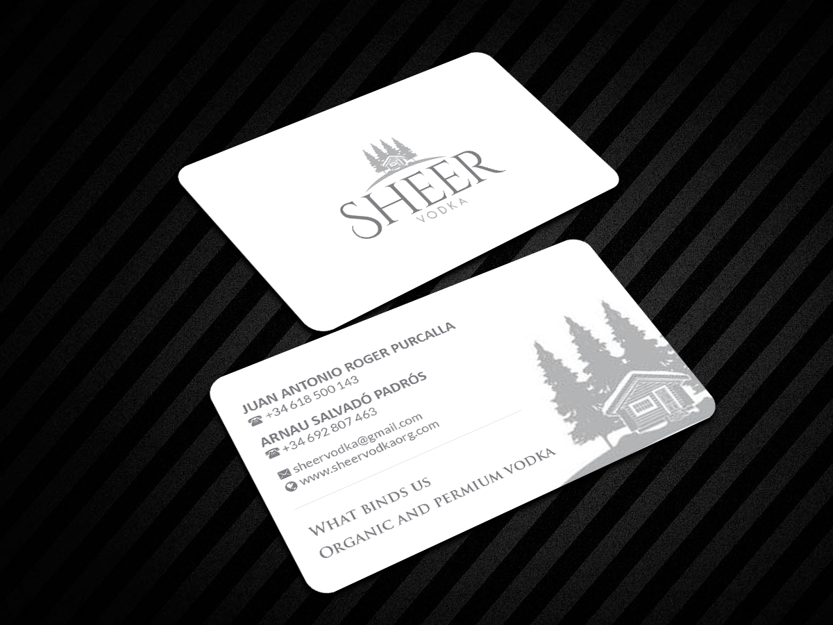 Business Card Design by Creations Box 2015 for Sheer Vodka | Design #22468084