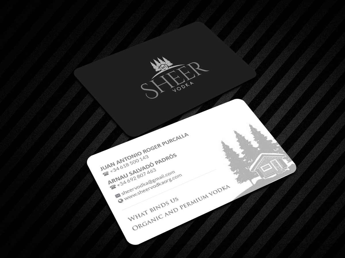 Business Card Design by Creations Box 2015 for Sheer Vodka | Design #22468085