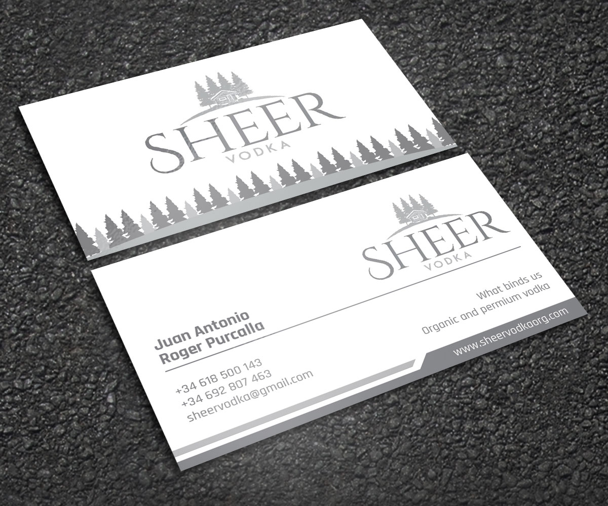 Business Card Design by LAXMI DESIGNHUB for Sheer Vodka | Design #22467181