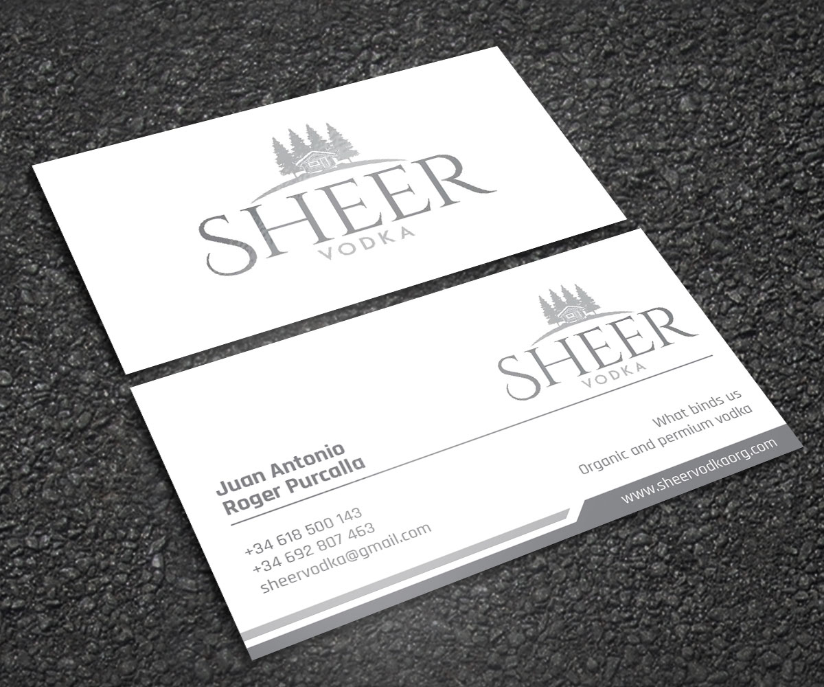 Business Card Design by LAXMI DESIGNHUB for Sheer Vodka | Design #22467182