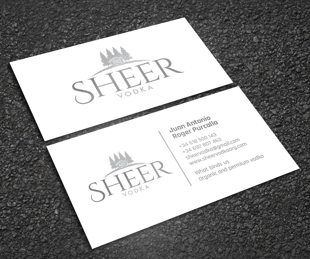 Business Card Design by LAXMI DESIGNHUB for Sheer Vodka | Design #22467183