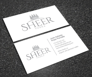 Business Card Design by LAXMI DESIGNHUB for Sheer Vodka | Design: #22467183