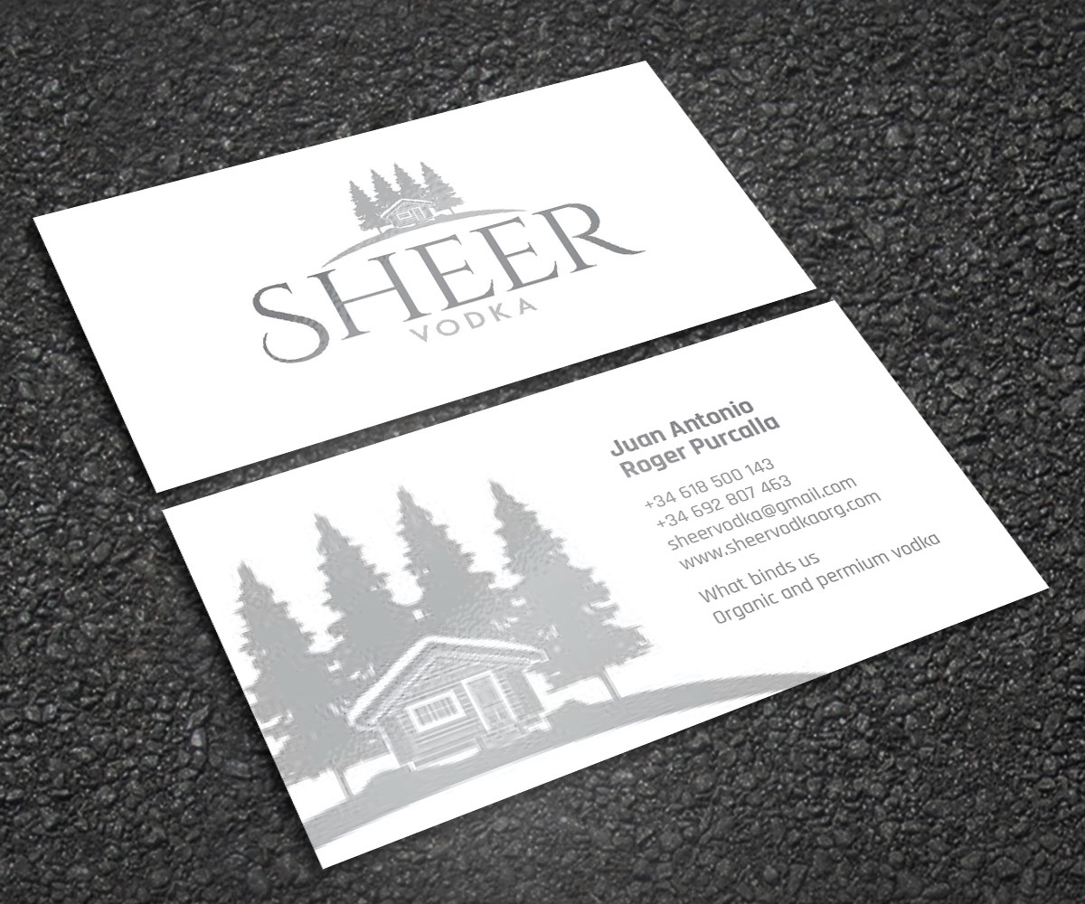 Business Card Design by LAXMI DESIGNHUB for Sheer Vodka | Design #22467184