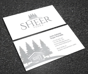 Business Card Design by LAXMI DESIGNHUB for Sheer Vodka | Design: #22467184