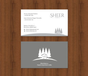 Business Card Design by chandrayaan.creative for Sheer Vodka | Design: #22539168