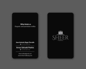 Business Card Design by Musa. A for Sheer Vodka | Design: #22471200