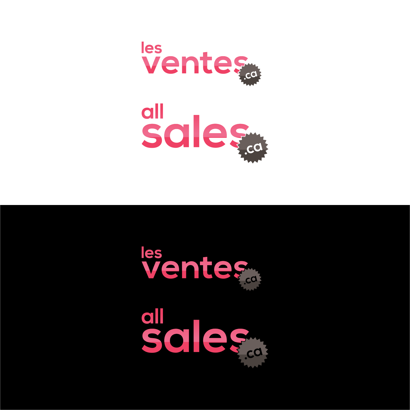 Logo Design by tejo for Victoria 4B Inc. (lesventes.ca & allsales.ca) | Design #22462743