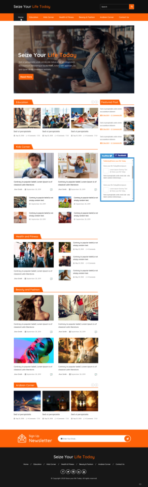 Web Design by pb for seize your life today | Design: #22479274