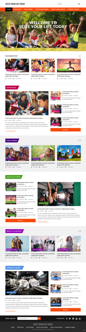 Web Design by pb for seize your life today | Design: #22479276