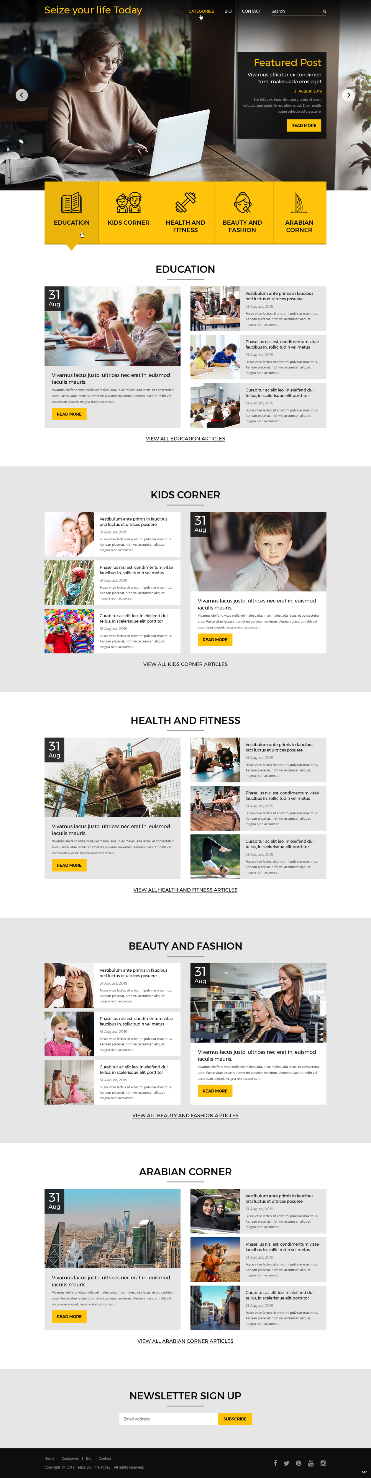 Web Design by pb for seize your life today | Design: #22479277