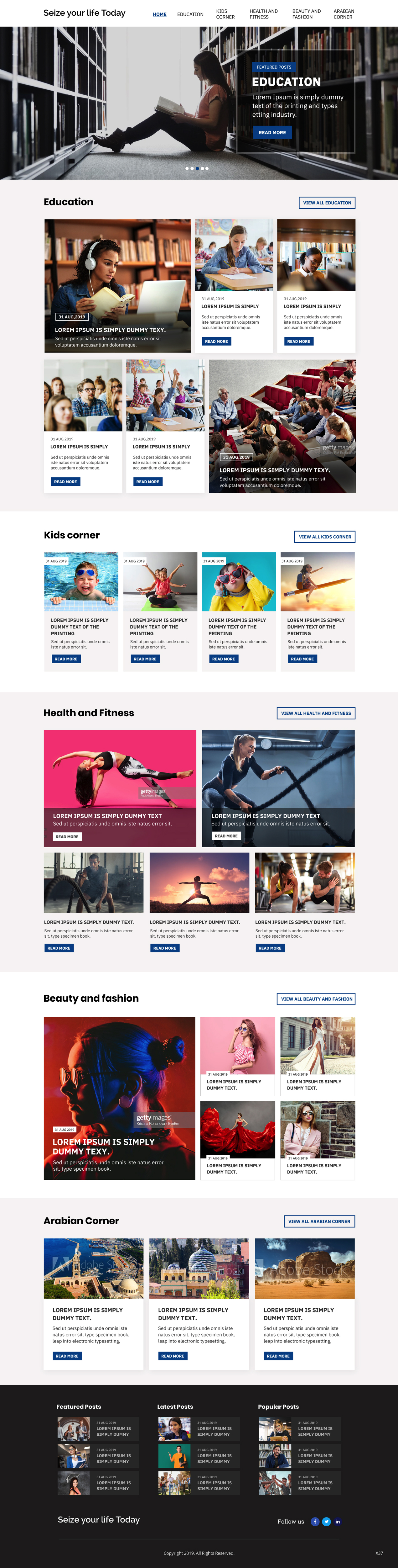 Diseño Web por pb para seize your life today | Diseño #22479279