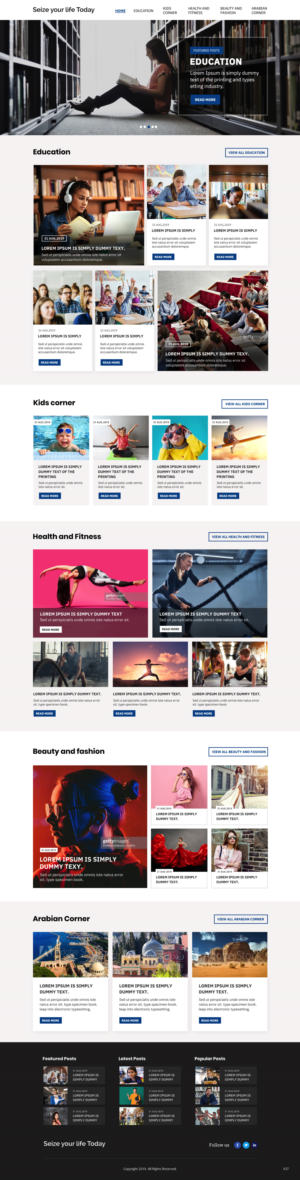 Web Design by pb for seize your life today | Design: #22479279