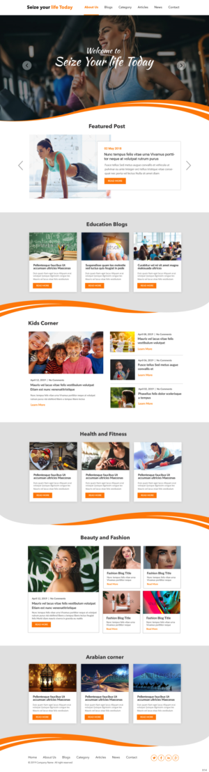 Web Design by pb for seize your life today | Design: #22479280