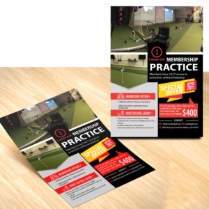 Indoor golf coaching facility needs a flyer advertising the indoor practice program | Diseño de Flyer por Finley Johnson
