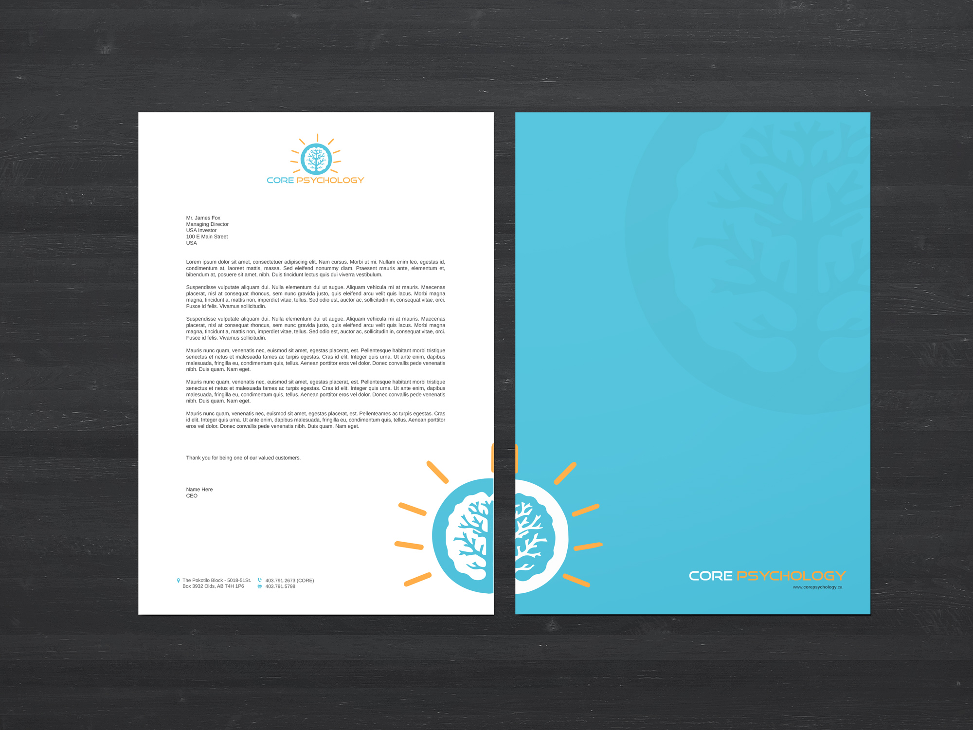 Stationery Design by asimali for Core Psychology Inc. | Design #22511266