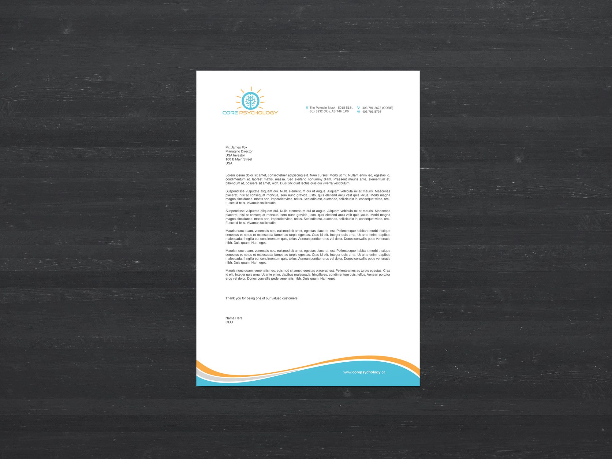 Diseño de Papelería por asimali para Core Psychology Inc. | Diseño #22511420