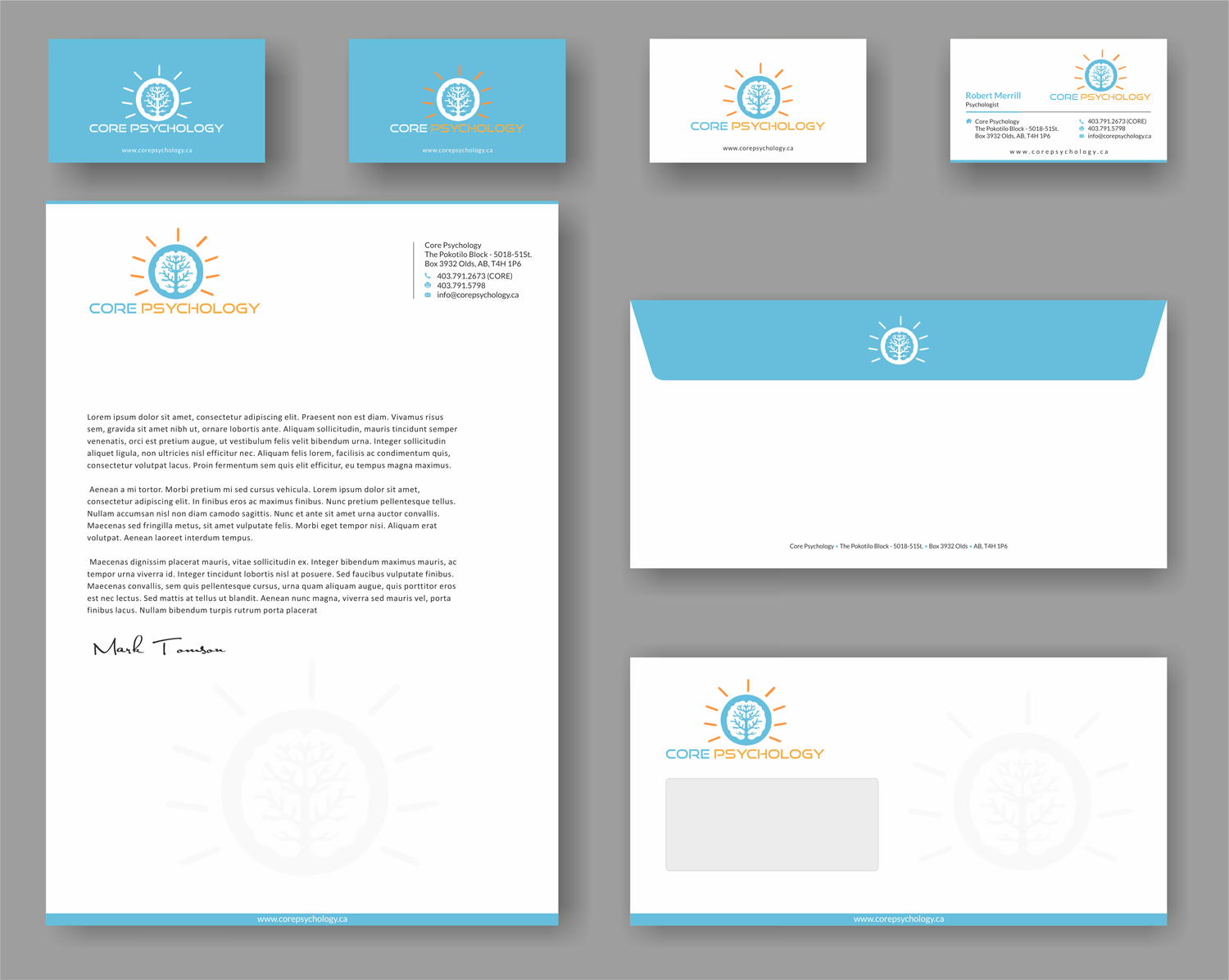 Stationery Design by SKYdesign for Core Psychology Inc. | Design #22513116