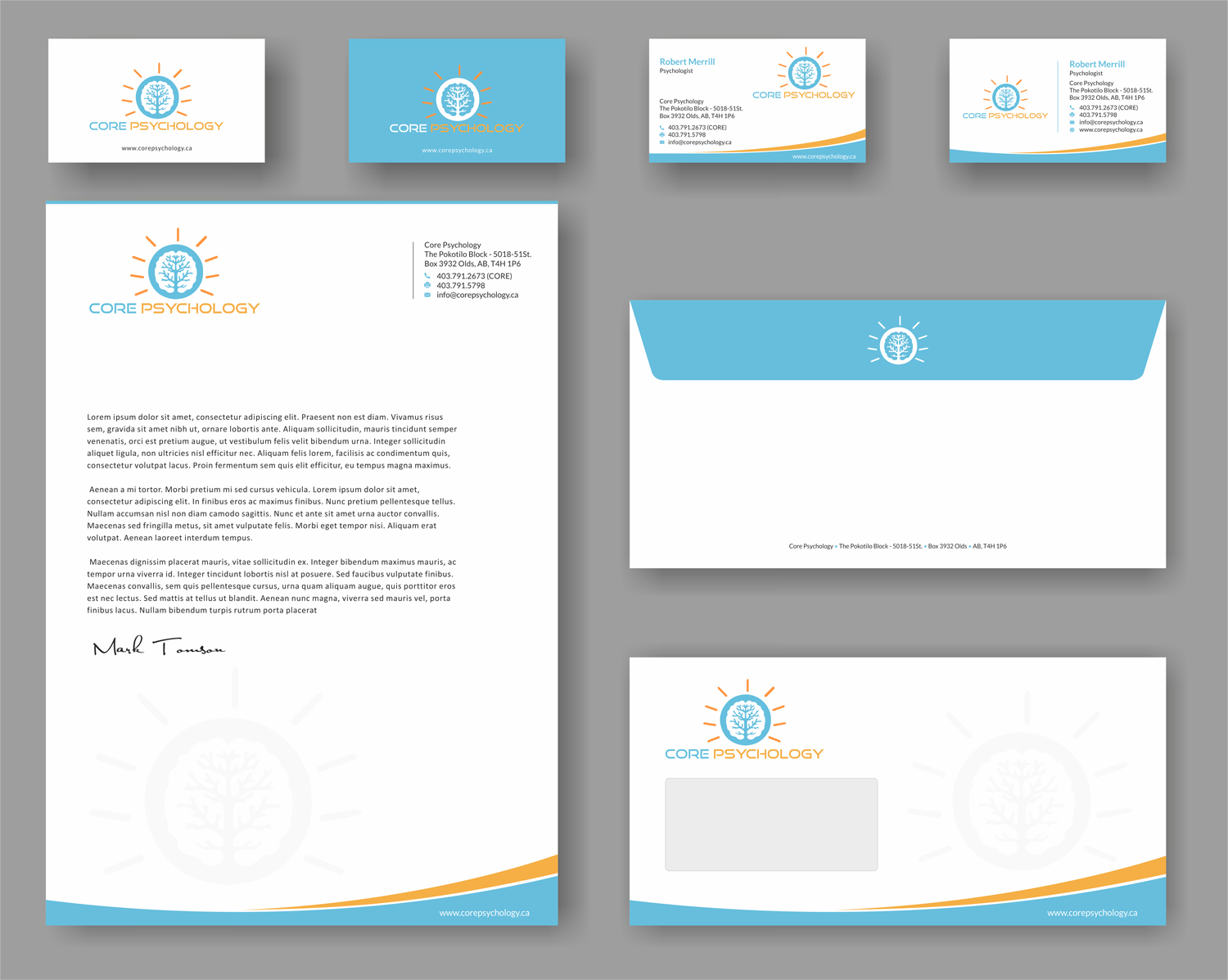 Stationery Design by SKYdesign for Core Psychology Inc. | Design #22513118