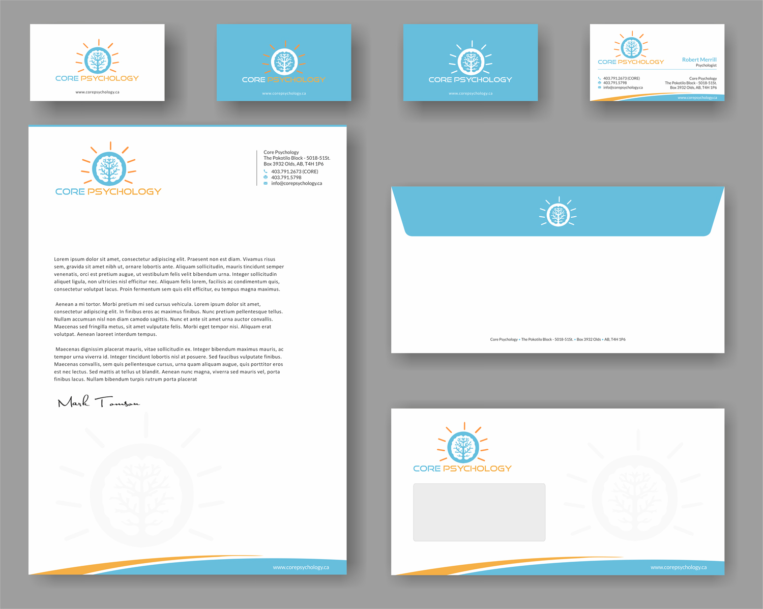 Stationery Design by SKYdesign for Core Psychology Inc. | Design #22513119