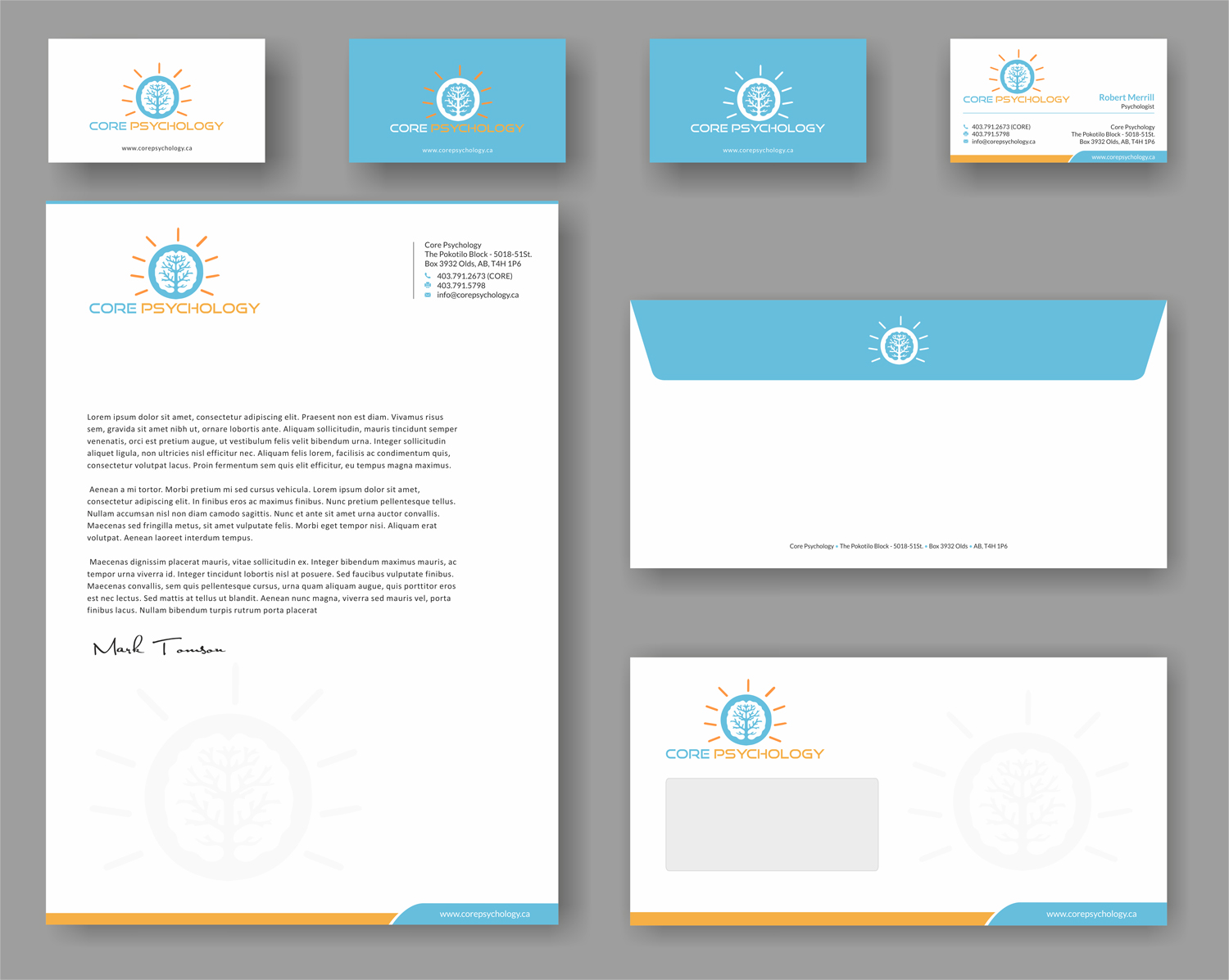 Stationery Design by SKYdesign for Core Psychology Inc. | Design #22513120