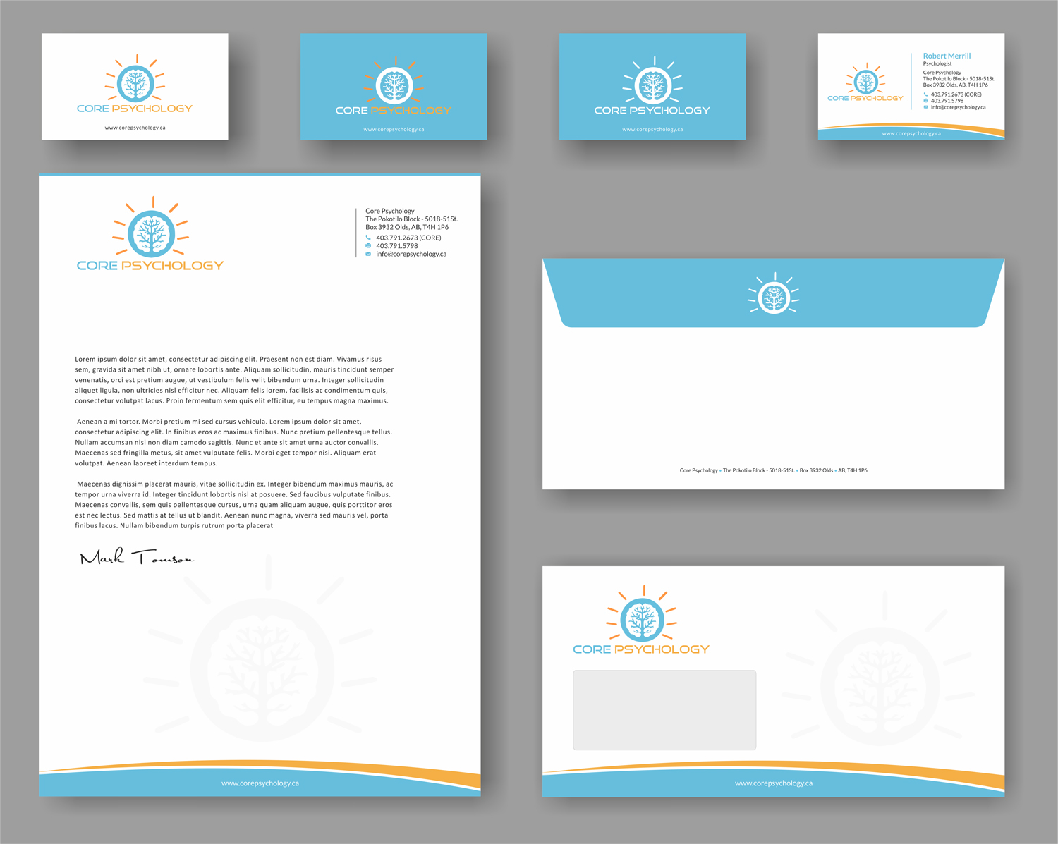 Stationery Design by SKYdesign for Core Psychology Inc. | Design #22513121