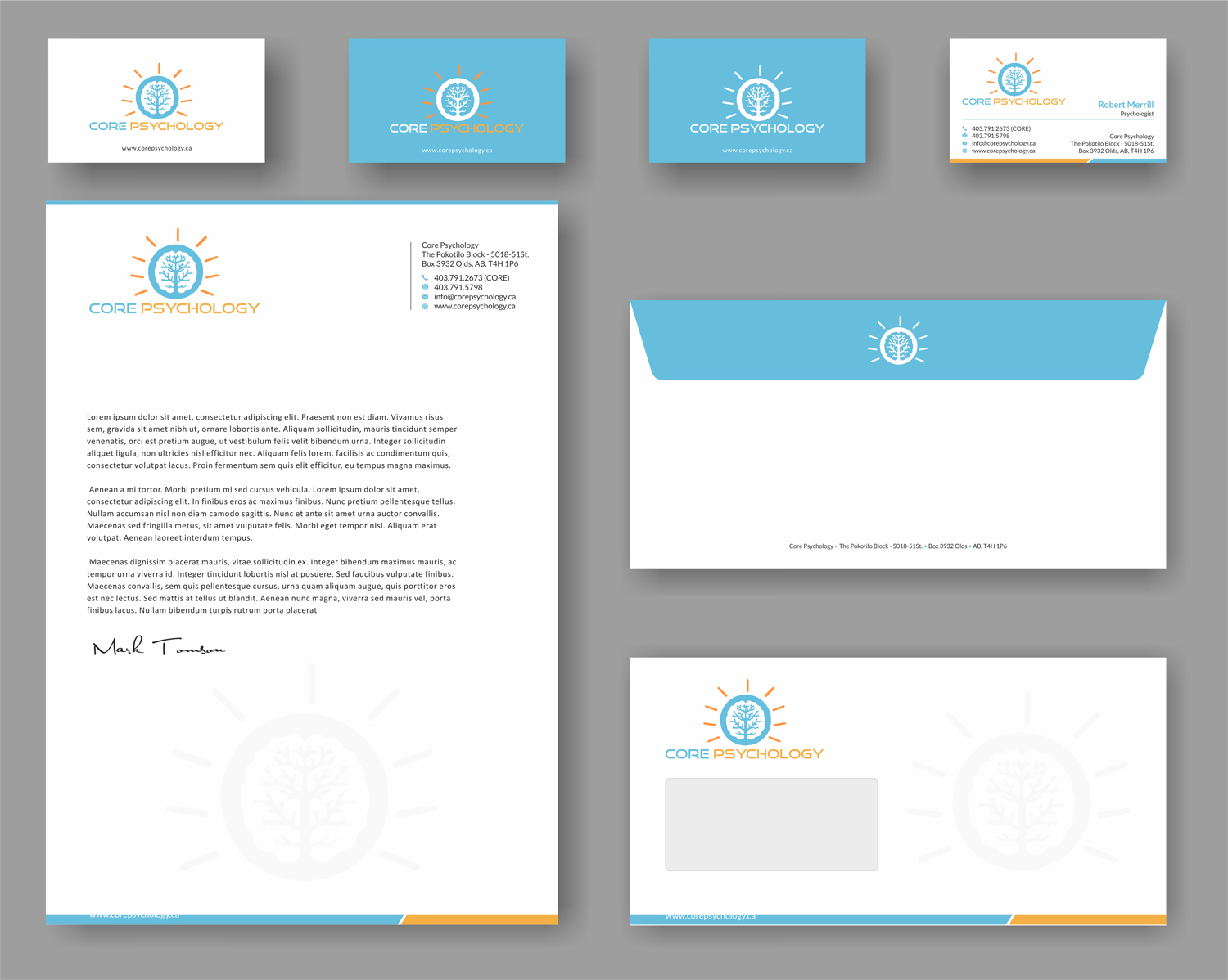 Stationery Design by SKYdesign for Core Psychology Inc. | Design #22513124