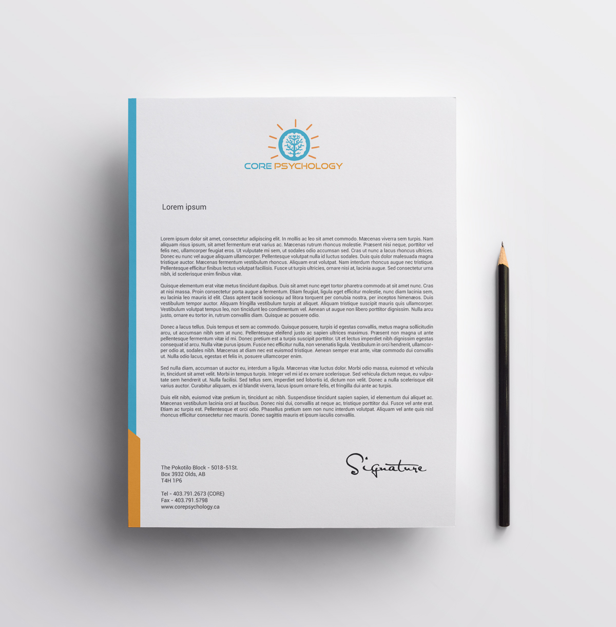 Stationery Design by JK18 for Core Psychology Inc. | Design #22510537