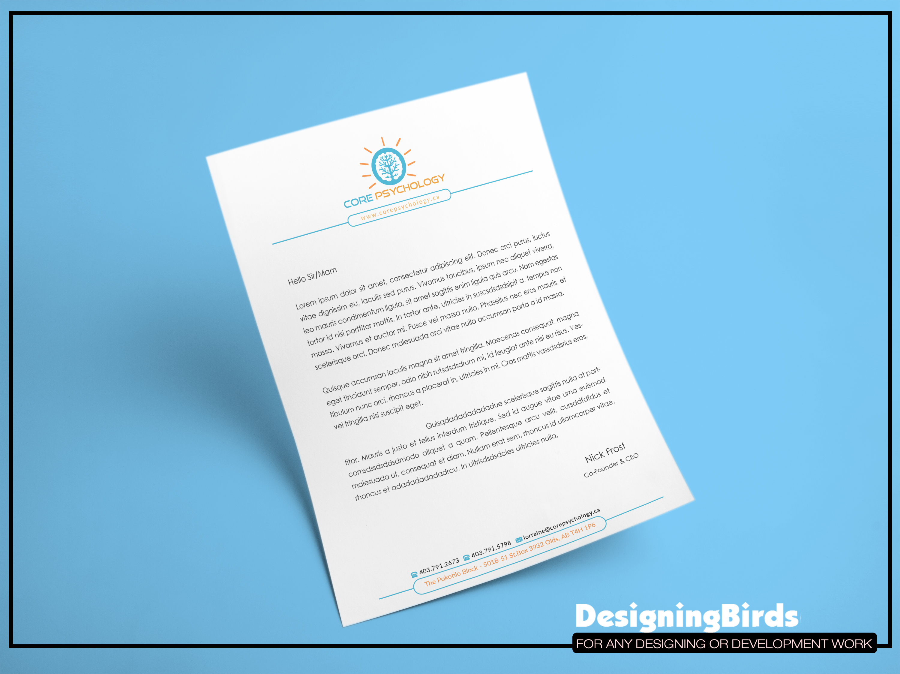 Stationery Design by Designing Birds for Core Psychology Inc. | Design #22509967