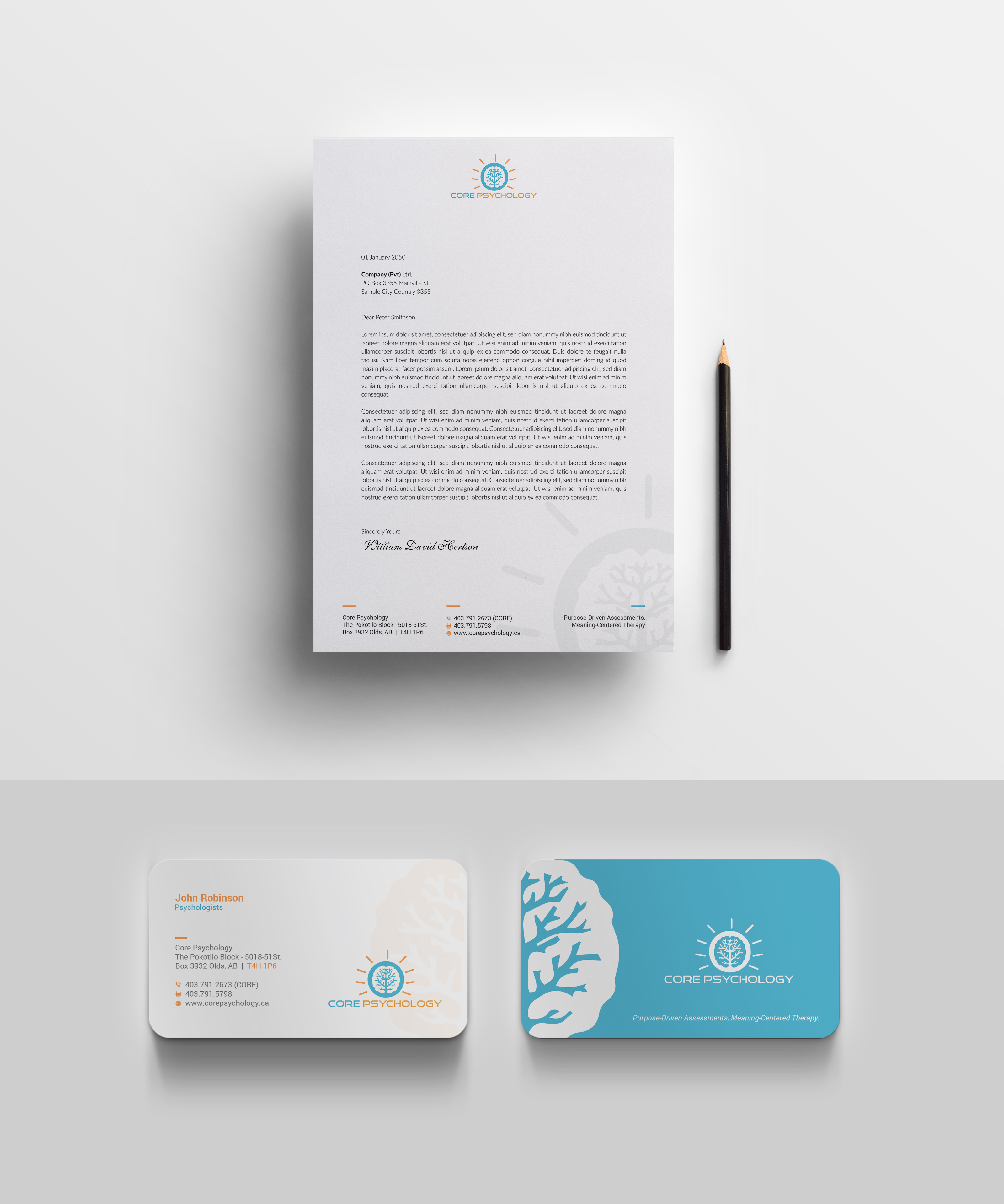 Stationery Design by OxonoArt for Core Psychology Inc. | Design #22515722