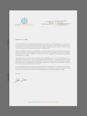 Diseño de Papelería por Brand aid para Core Psychology Inc. | Diseño: #22503539