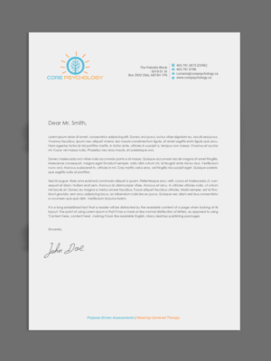 Diseño de Papelería por Brand aid para Core Psychology Inc. | Diseño: #22503540